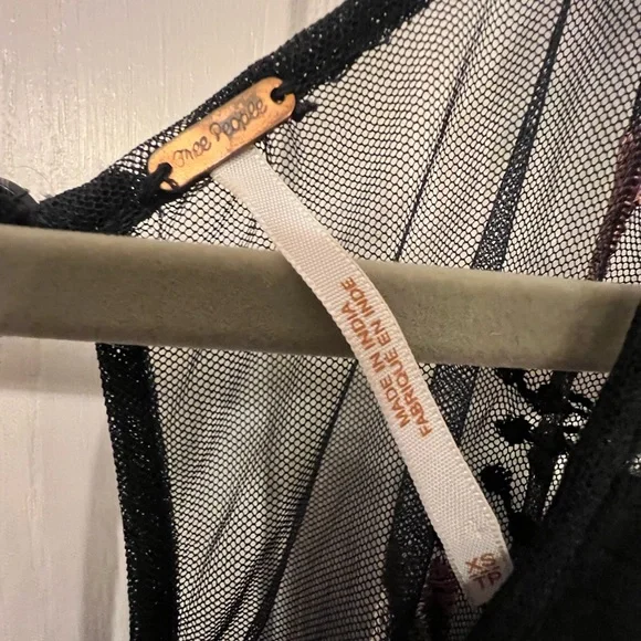 Free People Bonjour Black Embroidered Boho Dress, size XS - Picture 6 of 8